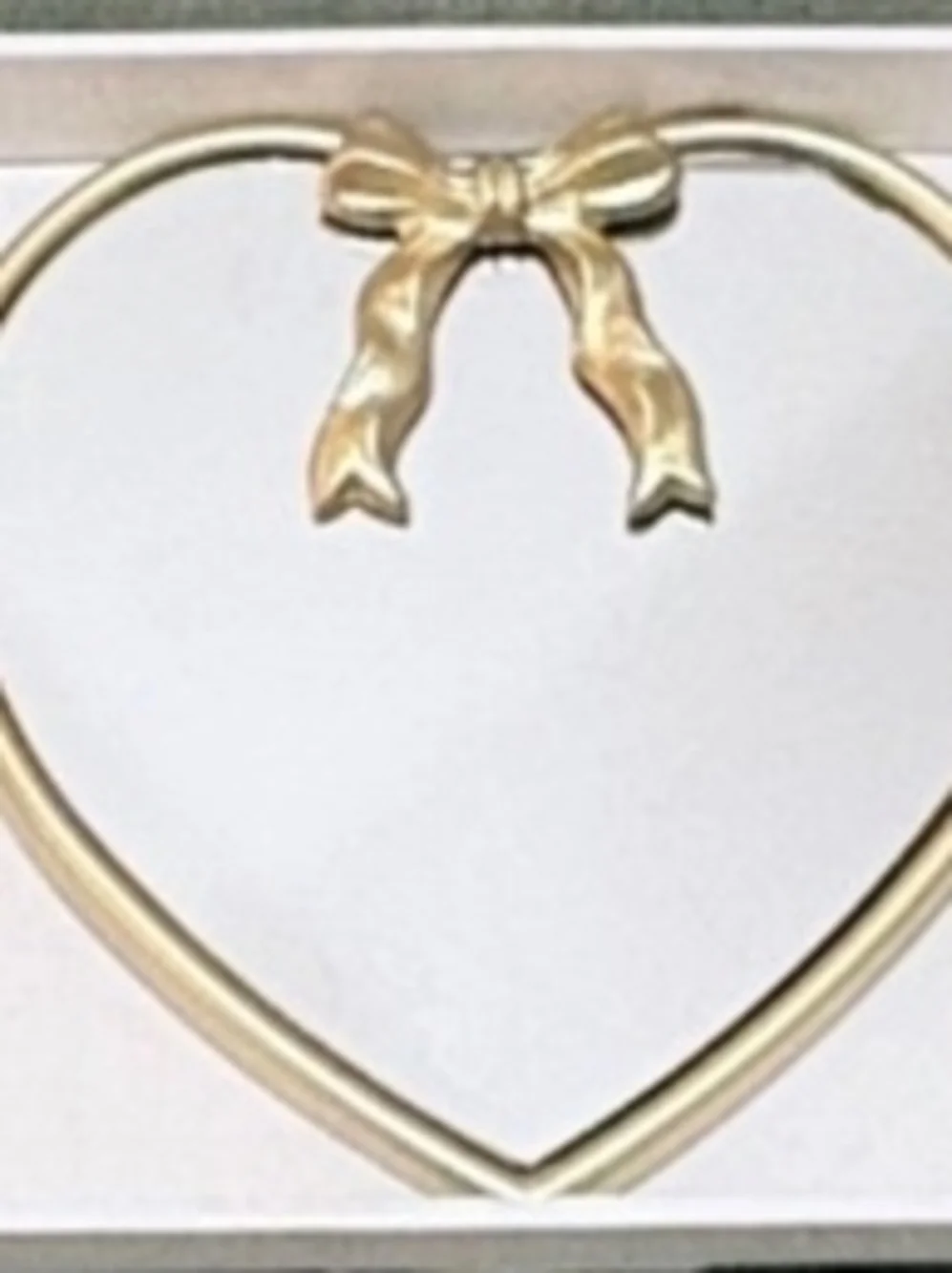 Shabby Chic Gold Heart Mirror Trio with Bow Accent
